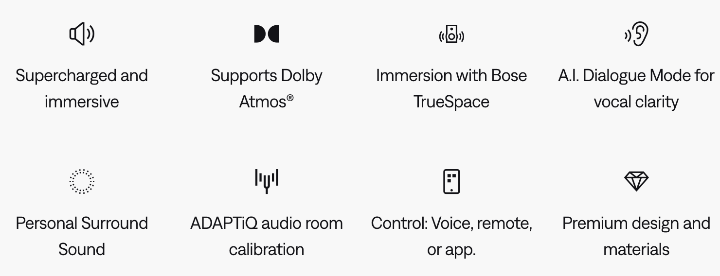 Bose Smart Soundbar 900 - Dolby Atmos + Ultra Open Earbuds Set Black 